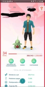 Conta Pokemon Go - Nivel 34 - Time Vermelho - Lendários - Pokémon