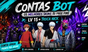 [Contas Com Skins] Conta Free Fire Eclipse Solar / Gintoki /