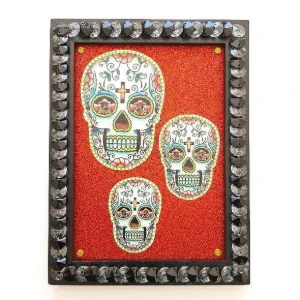 Quadro Caveiras Mexicanas #6 - Artesanato e Personalizados