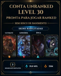 [Conta Upada Na Mão] Unranked Lvl 30 - League Of Legends LOL