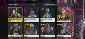 Warframe Conta MR28 com 53 frames muitas skin deluxe - Others