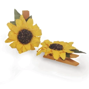 Pregador Floral Girassol - Cor Amarelo - Artesanato e Personalizados