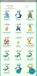 Conta pokemon go level 33, 23 shiny e 32 lendários - Pokémon