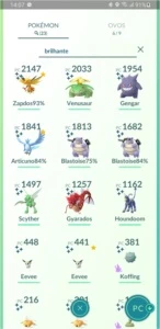 Conta pokemon go level 33, 23 shiny e 32 lendários - Pokémon