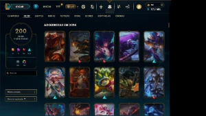 Conta LoL LV 480 202 skins OURO I - League of Legends