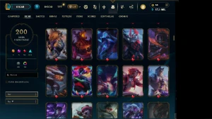 Conta LoL LV 480 202 skins OURO I - League of Legends