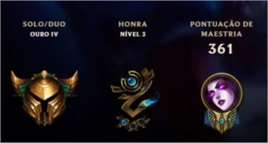 Conta de lol,lvl 349,ouro 4,131 skins vendo por 300 reais - League of Legends