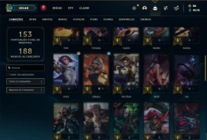 Conta prata 3 com 50 Champs e 39 Skins + 2 Prestigios - League of Legends LOL