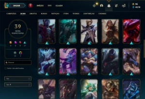 Conta prata 3 com 50 Champs e 39 Skins + 2 Prestigios - League of Legends LOL
