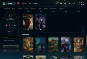 Conta prata 3 com 50 Champs e 39 Skins + 2 Prestigios - League of Legends LOL