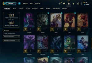 Conta prata 3 com 50 Champs e 39 Skins + 2 Prestigios - League of Legends LOL