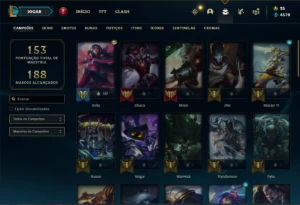 Conta prata 3 com 50 Champs e 39 Skins + 2 Prestigios - League of Legends LOL