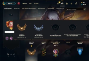 Conta prata 3 com 50 Champs e 39 Skins + 2 Prestigios - League of Legends LOL
