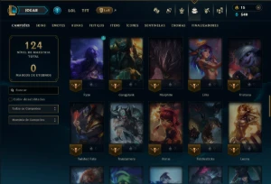 Ferro 1 com 75 Champs e 22 Skins - League of Legends LOL
