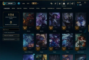 Ferro 1 com 75 Champs e 22 Skins - League of Legends LOL
