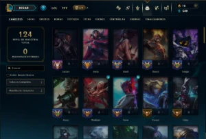 Ferro 1 com 75 Champs e 22 Skins - League of Legends LOL