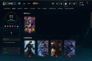 Ferro 1 com 75 Champs e 22 Skins - League of Legends LOL