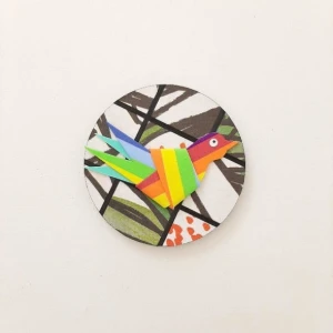 Enfeite Passarinho Colorido - Artesanato e Personalizados