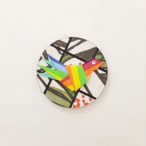 Enfeite Passarinho Colorido - Artesanato e Personalizados