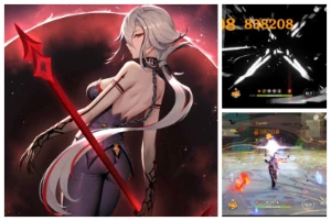 Arlecchino C6 + Arma, Cloringe, Kazuha, Baizhu+ 90 tiros lim - Genshin Impact