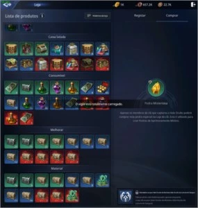 Clã nível 48 (top 4 do servidor por lvl)  servidor SA 11 - MIR4