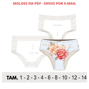 Moldes de Cueca e Calcinha Infantil em PDF - Costura Fácil - Outros