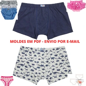 Moldes de Cueca e Calcinha Infantil em PDF - Costura Fácil - Outros