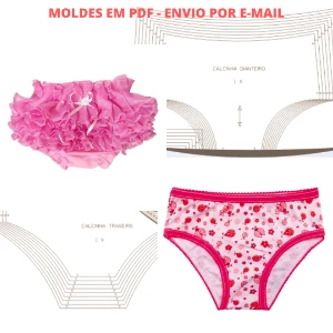 Moldes de Cueca e Calcinha Infantil em PDF - Costura Fácil - Outros