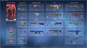 CONTA VALORANT (SAQUEADORA + RELAMPAGO + SKINS E PASSES)