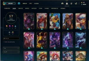 Conta prata 4 com 80 champs e 57 skins - League of Legends LOL