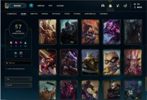 Conta prata 4 com 80 champs e 57 skins - League of Legends LOL