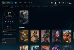 Conta prata 4 com 80 champs e 57 skins - League of Legends LOL