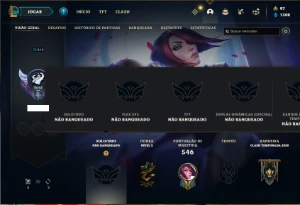 Conta Unranked com 160 Champs e 157 Skins + 2 Prestigios - League of Legends LOL