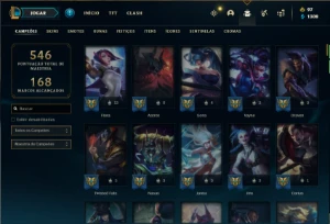 Conta Unranked com 160 Champs e 157 Skins + 2 Prestigios - League of Legends LOL