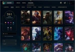 CONTA NO LOL 261 SKINS, 12 GEMAS e 23 CHROMAS. - League of Legends