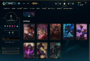 Esmeralda 2 com 35 Champs e 9 Skins +4 Fragmentos - League of Legends LOL