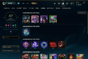 Esmeralda 2 com 35 Champs e 9 Skins +4 Fragmentos - League of Legends LOL