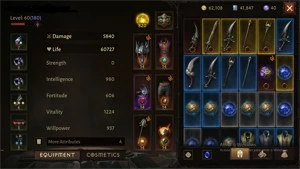 Diablo Immortal Lv60+181 4200 CP 820 ress + 220 poder de gem - Blizzard