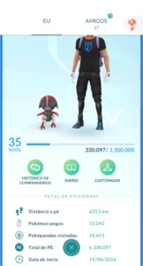 Conta Pokémon GO lvl 35 muito boa