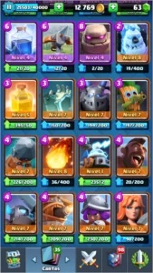 Xp11 liga 1 todas as cartas - Clash Royale