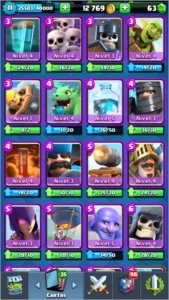 Xp11 liga 1 todas as cartas - Clash Royale