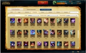 Conta LoL com Riven Campeonato e Kayle Juíza +77chmp 52skins - League of Legends