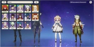 CONTA GENSHIN IMPACT COM DILUC+KLEE RANK34