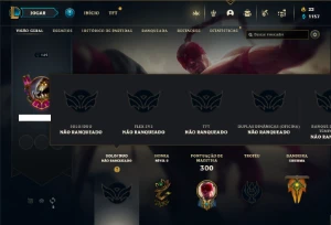 Conta Unranked com 126 Champs e 60 Skins + 18 Fragmentos - League of Legends LOL