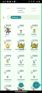 Conta Pokémon Go nível 40 família riolu shiny