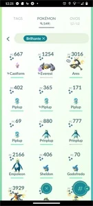 Conta Pokémon Go nível 40 família riolu shiny