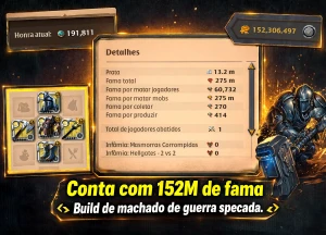 Conta Albion Online 152M De Fama Amarela