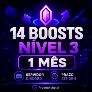 Discord 14 Boosts | Nível 3 por 1 Mês