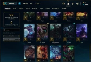 Conta prata 1 com 34 champs e 6 skins - League of Legends LOL