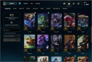 Conta prata 1 com 34 champs e 6 skins - League of Legends LOL